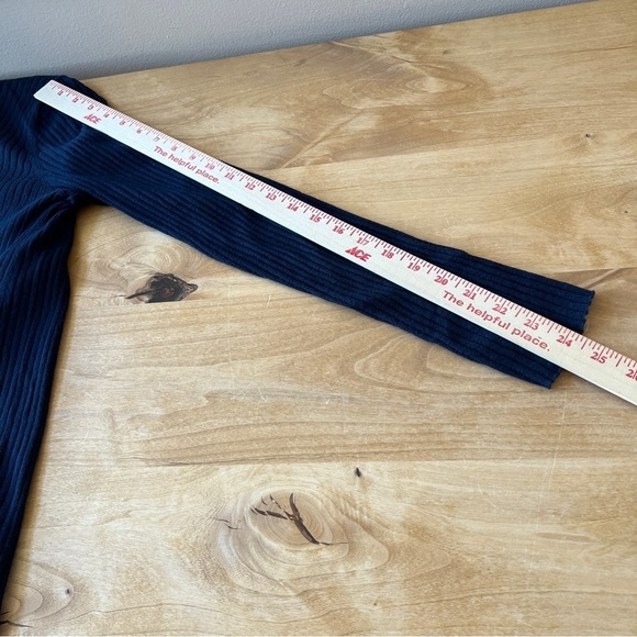 J McLaughlin Addilyn Women's Navy Open-Front Cardigan S navy blue ribbed light - Picture 10 of 12